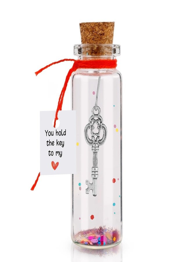 UlZDVUli Valentines Day Gifts for Him, Valentine's Day Jar, Romantic Gifts for Her, Key to My Heart Wishing Bottle, Christmas Anniversary Birthday Gifts for Husband Wife Girfriend Boyfriend - Image 1